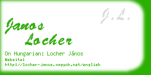 janos locher business card